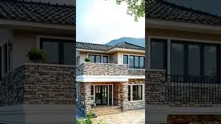 Stone House😍 #stonehouse #stonedesign #homedesign #homedecor