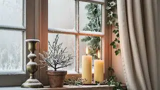 Cozy Christmas Farmhouse Interior Hearth Frame TV Art &ndash; FREE Preview! 🏡