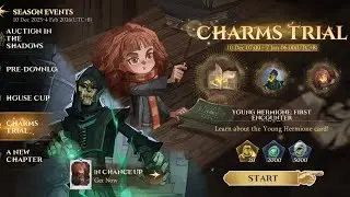 Magic Awakened Season 17 Charms Trial: Young Hermoine and Death Eater cards
