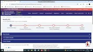 IEC renew, update, or modify (Importer-Exporter Code), need to visit DGFT website