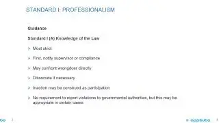 I. PROFESSIONALISM A. Knowledge of the Law