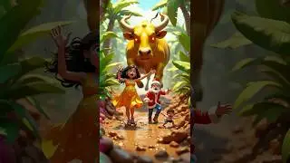 💖 Evolution of the Bull 🐂 From Jungle Chase to Barbie&rsquo;s Fantasy World! 🌈😱 #shorts #AI #animation