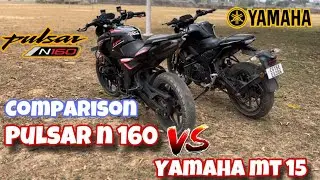 Yamaha mt 15 vs bajaj pulsar n160 price , mileage, power etc. comparison 2025 #mt15 #n160