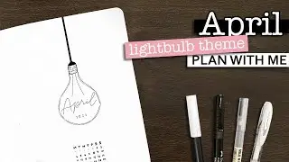 April Bullet Journal 💜 Lightbulbs theme