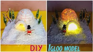 igloo house and snowman making | Igloo making school project | igloo model | How to make Igloo