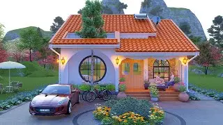 Project 009 :The Most  Beautiful 2-bedroom small house design [8.7mx11.9m]