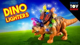 Stomp and Chomp Triceratops Brown Battery Operated Dinosaur