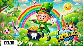 Brush Like A Leprechaun St. Patricks' Day Toothbrushing Timer 2 Minute Tooth Brushing Irish Jig