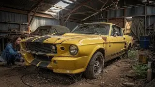 ASMR Car Restoration Full Rebuild of Ford Mustang Shelby GT500 1967 from Abandoned Condition to Look