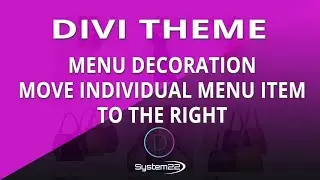 Divi Theme Menu Decoration Move Individual Menu Item To The Right 👈
