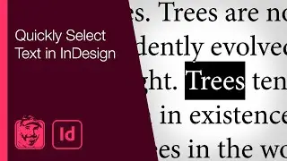 Quickly Select Text in InDesign