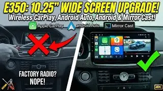 2010 Mercedes Benz E350 How to remove radio Install android radio mirror cast Carplay Android Auto