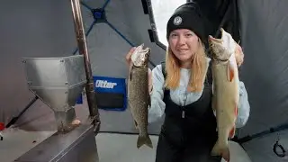 Early ice fishing in -25
