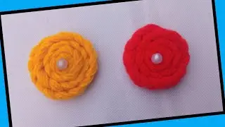Simple Flower Making With Woolen Thread | Flower Tutorial | Woolen Flower