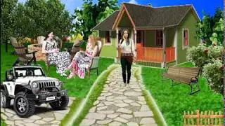 Green screen background garden flowers animation effects before after