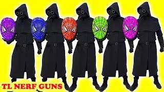 TL Nerf guns: Spider X Warrior Nerf Guns Fight Criminal Group Army zombie of monster SCP-049 Attack