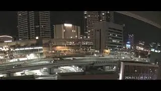 阪神高速3号神戸線 京橋PA付近 ライブカメラ Japan Hanshin Expressway No.3 Kobe Line Kyobashi rest area near Live Camera.