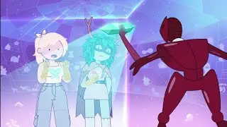 Fionna and Cake: Fionna and Huntress at Hall of Judgement.