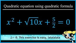 How to solve quadratic equation, Delta=0