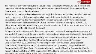 World Caustic Soda Market Research 2019 by Consumption Trends and End Users
