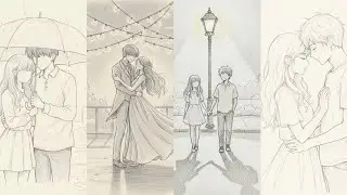 Cute Couples Drawing Ideas | Aesthetic Couples Drawing Ideas