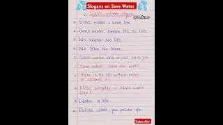 Slogans on save water l slogans on save water in english l save water