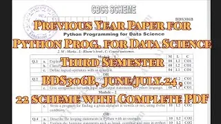 Python Prog. for Data Science PYQ, BDS306B, june/july.2024 VTU syllabus 22 scheam for CSE stream