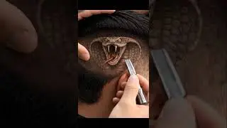 Hyper-Realistic Snake Face Haircut | Insane Barber Art Transformation #hairstyle #haircut #haircare