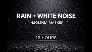 Black Screen Rain + White Noise (Low) | Insomnia Relief (11:59:30)