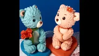 ЛЕПИМ МИШКУ КО ДНЮ ВСЕХ ВЛЮБЛЕННЫХ!!! ФИГУРКИ ИЗ ДОМАШНЕЙ МАСТИКИ!