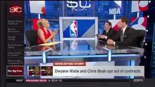 June 28, 2014 - ESPN - Dwyane Wade & Chris Bosh have Reportedly Opted out of their Contracts