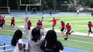 Running back, broke 6 tackles and scored