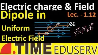 Electric field & Charge || Lec 1.12 || Dipole in uniform electric field ||