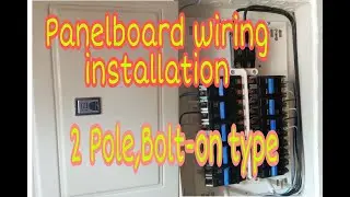 Bolt-on type Panelboard wiring installation 2 pole