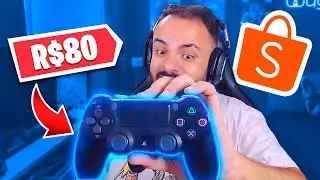CONTROLE DE PS4 DA SHOPEE POR R$80?? (PRIMEIRAS IMPRESSÕES)