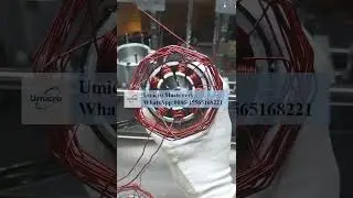 Lawn mower brushless motor winding real shot, garden tool production good helper!