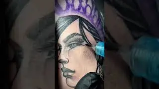 Stipple whip pepper shading tattoo technique portrait tattoo processtattoo artist Spraygunloco