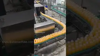 Hot filling juice production line, beverage bottling line #hotfilling #juicebottlingplant