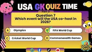 USA GK Quiz Challenge 🇺🇸 | Only Smart Students Can Pass This! | most students fail 😔 | 
