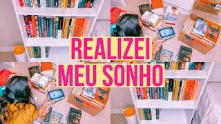 MONTANDO E ORGANIZANDO A ESTANTE DE LIVROS!!! REALIZEI MEU SONHO DE INFÂNCIA | Agatha Nogueira