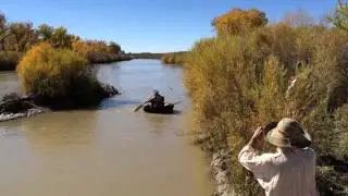 Bullboating into Bent's Fort on the Arkansas River