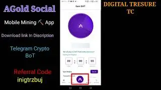 AGold social . AGold social mining app . AGold referral code . #crypto #miningapp #cryptomining #yt