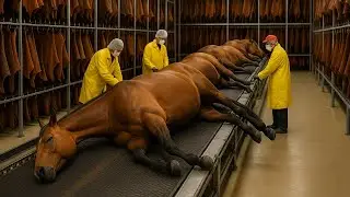 Inside the Horse Leather Factory – Full Horse Hide Processing Line
