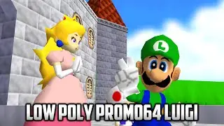 ⭐ Super Mario 64 - Low Poly Promo64 Luigi (N64 Patch)