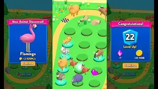 Merge Party Animals !! full level 22 Gameplay Party with your favorite animals
