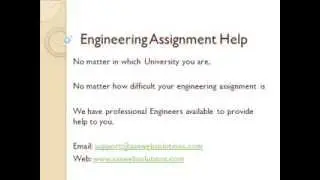 Engineering Assignment Help| Engineering Homework Help| Engineering Homework Solutions