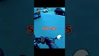 Biker's Split-Second Reaction Saves Life in Shocking Truck Swerve! #bike #car #shorts