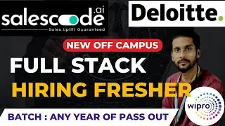 Salescode Ai Hiring Freshers 2024 | Full Stack Developer | | Job Opening For Fresher 2024