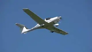 Rotterdamsche Aero Club Diamond DA40D Takeoff Hoogeveen Airport