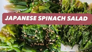 Cooking japanese horenso salad with gomaae sesame |Spinach Salad |healthy|food|EDNA VLOG